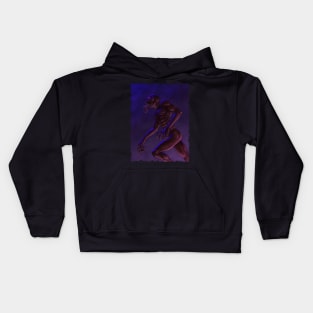 Blue Light Demon Kids Hoodie